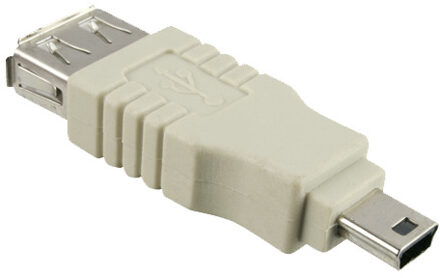 Valueline USB ADAP A-F/MINI-B 5 PIN M A F B M Zwart