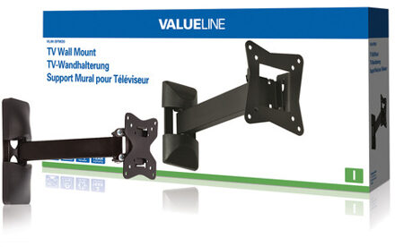 Valueline VLM-SFM20 TV Muurbeugel Draai- en Kantelbaar 10 - 26 " 15 kg Zwart