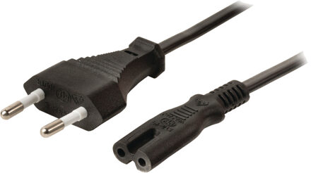 Valueline Voedingskabel 8 vormig 3 Meter Zwart