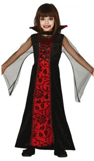 Vampieren jurk voor meisjes - zwart/rood - Halloween - verkleedkleding