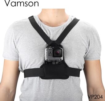 Vamson Voor Go Pro Accessoires Elastische Body Harness Strap Borstband Mount Voor Gopro Hero 10 9 8 7 6 5 Voor Yi Voor Sjcam Camera