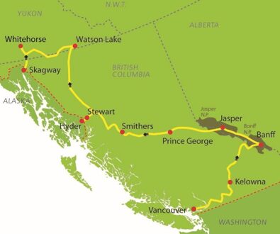 van de Canadian Rockies naar Yukon (15 dagen)