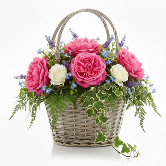 van der Leeden Hengselmand Wilg ? 32 x 18 x 22 cm - handgevlochten - Plantenmand - bloemenmand - mand