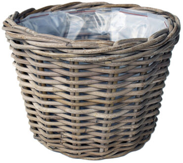 van der Leeden Kerstboom mand - voor echte boom - rond - rotan gevlochten - D30 x H27 cm