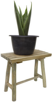 van der Leeden Planten verhoger - 43 x 21 x 38 cm - naturel - teakhout - bijzettafeltje voor planten