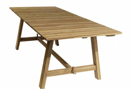 van der Leeden Teak Tuintafel Thijs 240X90x78 cm Grijs