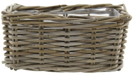 van der Leeden VD Leeden Opbergmand Klassiek - bruin - rechthoek - 30 x 15 x 15 cm - rotan - gevlochten riet