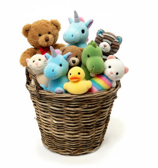 van der Leeden VD Leeden Opbergmand Twijg - bruin - rond - 40 x 30 cm - gevlochten twijg