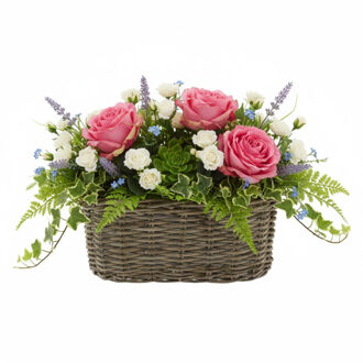 van der Leeden VD Leeden Plantenmand Klassiek - bruin - rechthoek?- 50 x 20 x 20 cm - rotan - gevlochten riet