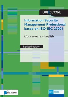 Van Haren Publishing Information Security Management Professional based on ISO/IEC 27001 Courseware revised Edition- English