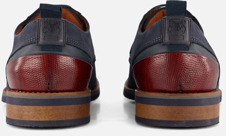 Van Lier Amalfi Veterschoenen blauw Nubuck - 40,41,42,43,44,45,46,47,48