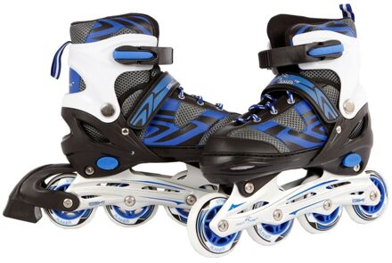 Van Manen inlineskates junior aluminium blauw/zwart