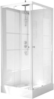 Van Marcke Complete Douchecabine VM Khone IV 90x90x220 cm Hoekinstap Mat Wit Van Marcke