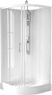 Van Marcke Complete Douchecabine VM Khone VI Met Schuifdeuren 90x90x222 cm Mat Wit Van Marcke