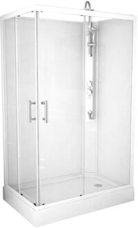 Van Marcke Complete Douchecabine VM Khone VII 80x120 cm Hoekinstap Mat Wit Van Marcke