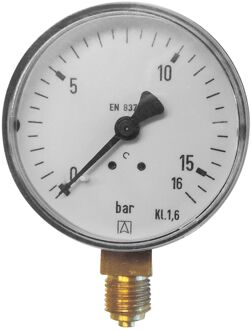 Van Marcke Go By Van Marcke Manometer Ø63mm Universeel 0-16 Bar 1/4"m