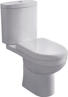 Van Marcke Go Riele PACK staand toilet S (AO) uitgang 780 x 635 x 375 mm porselein wit met dunne softclose en takeoff zitting met jachtbak