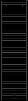 Van Marcke Handdoekradiator Van Marcke Basic 180/050 174.2x50cm 773w Mat Zwart