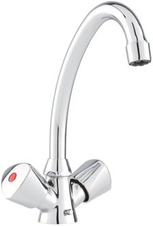 Van Marcke Lage Druk Tweegreepsmengkraan Voor Onderbouwbouwboiler Chroom