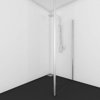 van Rijn Inloopdouche Van Rijn ST01 Met RVS Staander 50 mm 84x200 cm Helder Glas 8 mm