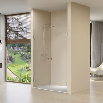 van Rijn Pendeldeuren Van Rijn ST01 Satijn Glas 100x200 cm 8 mm Zwart