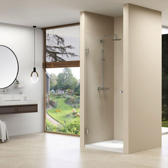 van Rijn Products ST01 Los Glas Nisdeur - 70x200cm - helder Clearglas - dikte 8mm ST0110070LG Chroom