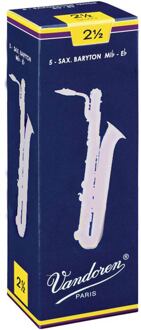 Vandoren VDB-25 rieten voor baritonsaxofoon 2.5 rieten voor baritonsaxofoon 2.5, 5-pack