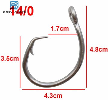 Vangen 50 stks 39960 Rvs Wit Offset Tonijn Cirkel Aas Vissen Haak Maat 8/0 9/0 10/0 11/0 12/0 13/0 14/0 15/0 14 0