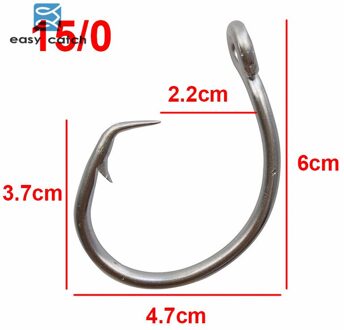 Vangen 50 stks 39960 Rvs Wit Offset Tonijn Cirkel Aas Vissen Haak Maat 8/0 9/0 10/0 11/0 12/0 13/0 14/0 15/0 15 0