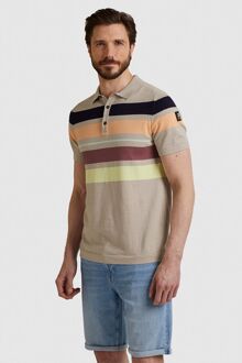 Vanguard Knitted Polo Beige Multicolour - XL
