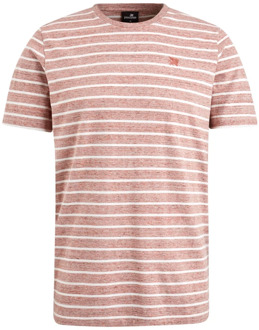 Vanguard Korte Mouw R-Neck Melange Jersey T-Shirt Vanguard , Pink , Heren - 2XL