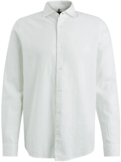 Vanguard Linnen Katoen Lange Mouw Shirt Vanguard , White , Heren - 2Xl,Xl,L,M,3Xl