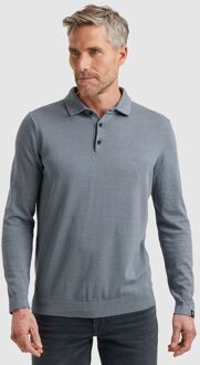 Vanguard Longsleeve Poloshirt Blauw Lichtblauw - M,XL