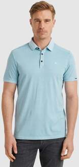 Vanguard Mercerized Jersey Polo Lichtblauw - L,M