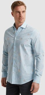 Vanguard Overhemd Print Lichtblauw - L,XL,XXL