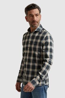 Vanguard Overhemd Ruit Donkerblauw - XXL