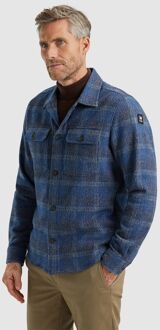 Vanguard Overshirt Brushed Ruit Blauw - XXL