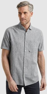 Vanguard Short Sleeve Overhemd Linnen Blend Dark Slate Grijs - XL,XXL