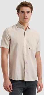 Vanguard Short Sleeve Overhemd Linnen Blend Ecru Beige - L,M,XXL
