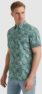 Vanguard Short Sleeve Overhemd Print Groen - L,M,XL,XXL