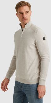 Vanguard Trui Half Zip Melange Ecru Off-White