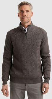 Vanguard Trui Half Zip Structuur Taupe - 3XL,L,M,XL,XXL