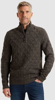 Vanguard Trui Half Zip Wol Blend Bruin - 3XL,XL,XXL