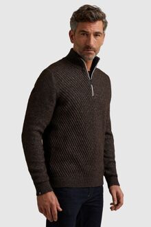 Vanguard Trui Half Zip Wol Bruin - 3XL,M,XL,XXL