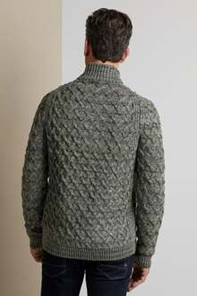 Vanguard Trui Knitted Half Zip Grijs Melange - XXL