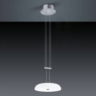 Vanity hanglamp 1 lampje nikkel Ø 25 cm nikkel mat, opaal-wit