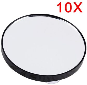 Vanity Mini Pocket Ronde Make-Up Spiegels 5X 10X 15X Vergrotende Spiegel Met Twee Zuignappen Draagbare Compact Cosmetische Spiegel Tool 10X Magnification