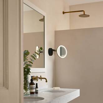 Vanity wandspiegel met LED, 3000K, zwart