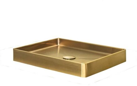 Vanity wastafel 47x32x8 Gold / Goud, incl. vaste plug