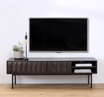 Vanja houten tv meubel donkerbruin - 160 x 41 cm